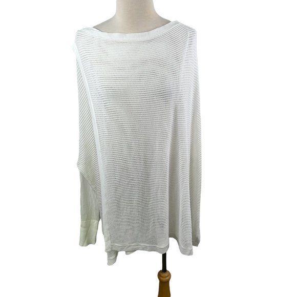 NWOT NORDSTROM Mesh Open Cardigan in Ivory Cloud‎ (M/L) - Picture 2 of 10